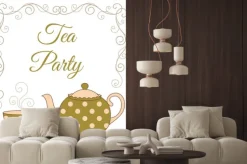Naklejka: Tea party karty