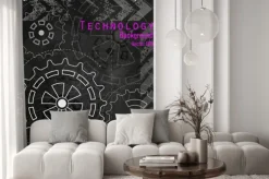 Naklejka: Technologia tła na pokładzie kredy.