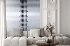 Naklejka: Tekstura ze srebrnych płyt stalowych