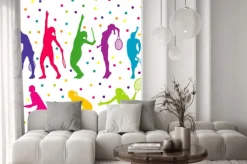 Naklejka: Tenisiści kolekcji sylwetka