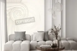 Naklejka: Tło architektoniczne, jonowych kolumny, grafiki wektorowej