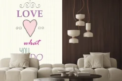 Naklejka: Tło typograficzny motywacyjne cytaty, kocham to co cię