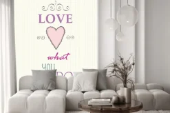 Naklejka: Tło typograficzny motywacyjne cytaty, kocham to co cię