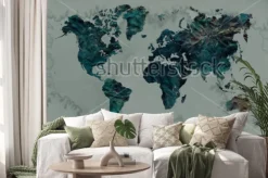 Naklejka: Tło wzór mapy świata