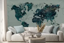 Naklejka: Tło wzór mapy świata