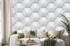 Naklejka: Tło z heksagonalnych piramid