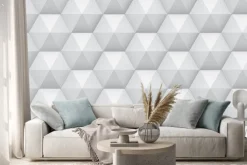 Naklejka: Tło z heksagonalnych piramid