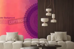 Naklejka: Tło z mandalą i miejsce na napis