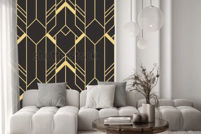 Naklejka: Tło z płytek w stylu art deco