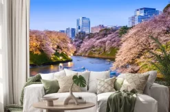 Naklejka: Tokyo imperial fosa na wiosnę