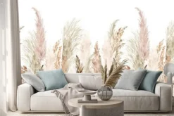 Naklejka: Trawa pampasowa w pastelowych kolorach
