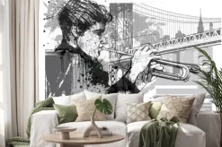 Naklejka: Trębacz w nowym jorku (brooklyn)