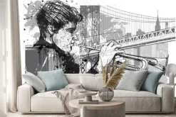 Naklejka: Trębacz w nowym jorku (brooklyn)