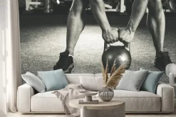 Naklejka: Trening crossfit kettlebell