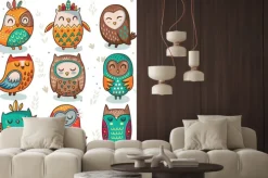 Naklejka: Tribal sowa wektor zestaw