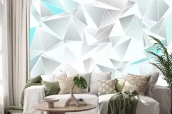 Naklejka: Trójgraniasty 3d, nowożytny tło