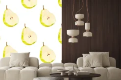 Naklejka: Trójkąt ilustracji wielokątne gruszki wektorowych. juicy fruit.