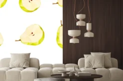 Naklejka: Trójkąt ilustracji wielokątne gruszki wektorowych. juicy fruit.