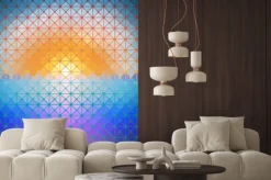 Naklejka: Trójkątne tle ilustracji wektorowych świt