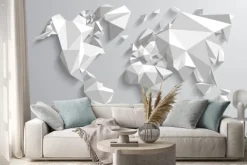 Naklejka: Trójkąt-świat mapami