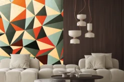 Naklejka: Trójkąty tworzące geometryczny kolorowy wzór