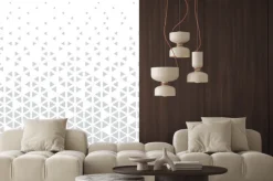 Naklejka: Trójkąty tworzące geometryczny wzór w odcieniach szarości