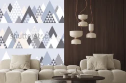 Naklejka: Trójkąty tworzące geometryczny wzór przypominający góry
