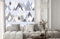Naklejka: Trójkąty tworzące geometryczny wzór przypominający góry
