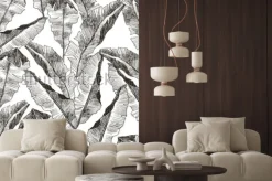 Naklejka: Tropic plants floral seamless jungle pattern. print vector background