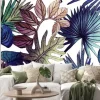 Naklejka: Tropical pattern painted with shiny paints. rose gold tropical