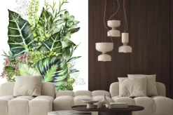 Naklejka: Tropikalna kompozycja. akwarela ilustracji samodzielnie na białym