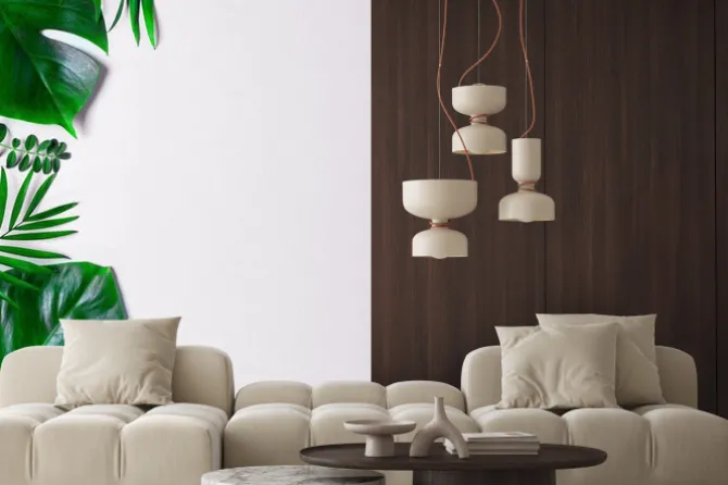 Naklejka: Tropikalna zieleń opuszcza palmowych fronds odizolowywających