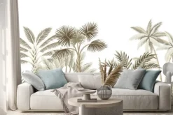 Naklejka: Tropikalne rośliny w stylu vintage