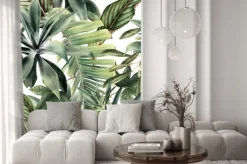 Naklejka: Tropikalne rośliny liście palmy