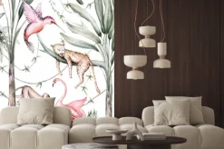 Naklejka: Tropikalne zwierzęta akwarelowe