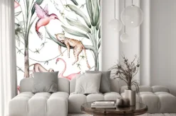 Naklejka: Tropikalne zwierzęta akwarelowe