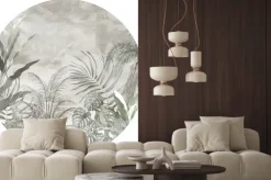 Naklejka: Tropikalny okrągły motyw