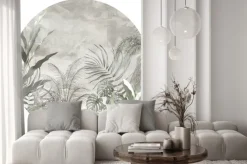 Naklejka: Tropikalny okrągły motyw