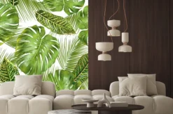 Naklejka: Tropikalny wzór liści