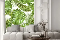Naklejka: Tropikalny wzór liści