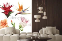 Naklejka: Tropikalny zestaw. akwarela