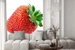 Naklejka: Truskawki samodzielnie na białym tle