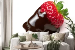 Naklejka: Truskawki w czekoladzie świateł