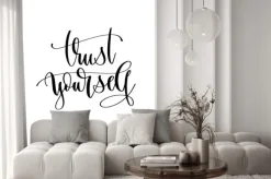 Naklejka: Trust yourself - hand lettering inscription text, motivation