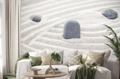 Naklejka: Trzy kamienie w piasku, zen koncepcji