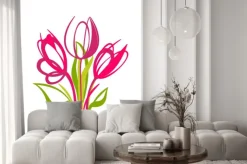 Naklejka: Tulipany abstrakcyjne. wektor