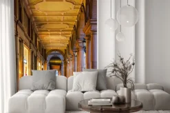 Naklejka: Turyn (torino), typowe pasaże w zabytkowym centrum miasta