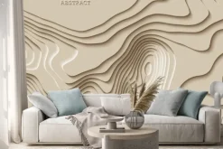 Naklejka: Turystyka górska. linia mapy topografii. wektor abstrakcyjna