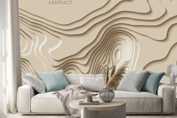 Naklejka: Turystyka górska. linia mapy topografii. wektor abstrakcyjna