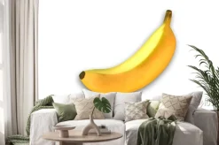 Naklejka: Żółty banan, owoce na białym tle